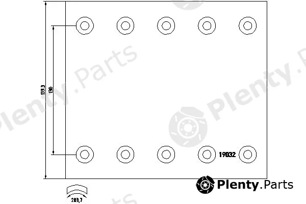 Textar 1903245 — Brake Lining Kit, drum brake