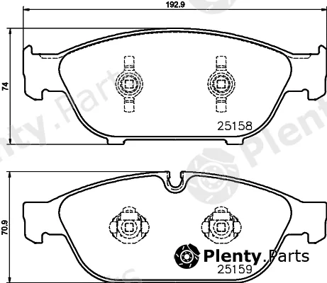 Textar 2515806 — Brake Pad Set, disc brake