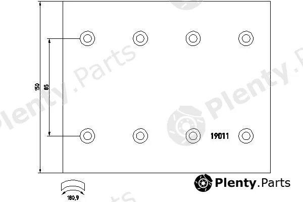 Textar 1901001 — Brake Lining Kit, drum brake