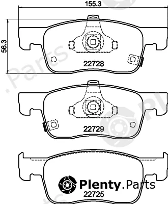 Textar 2272801 — Brake Pad Set, disc brake