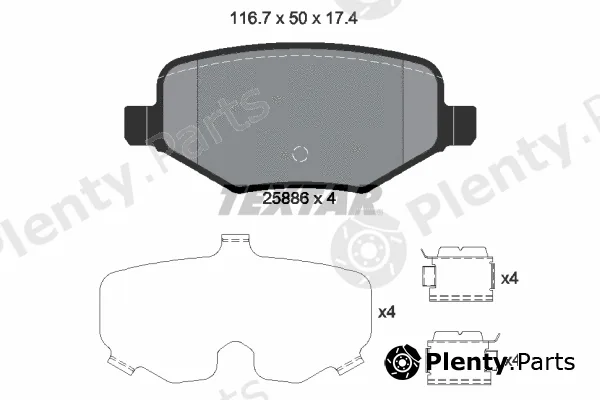 Textar 2588601 — Brake Pad Set, disc brake