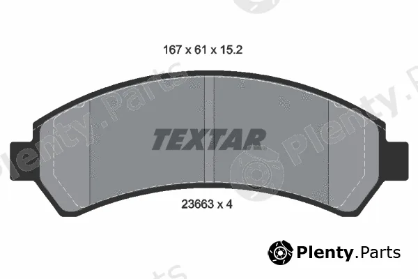 Textar 2366301 — Brake Pad Set, disc brake Q+