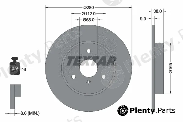 Textar 92097603 — Brake Disc PRO