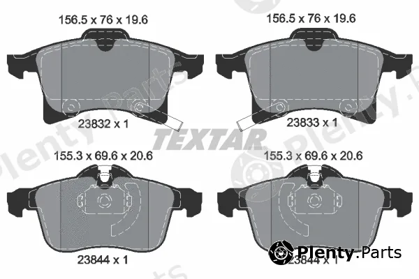 Textar 2383281 — Brake Pad Set, disc brake epad