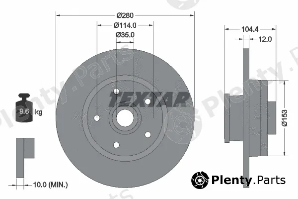 Textar 92268903 — Brake Disc PRO