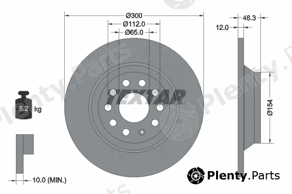 Textar 92255403 — Brake Disc PRO