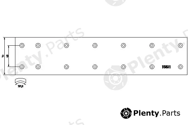 Textar 1583101 — Brake Lining Kit, drum brake