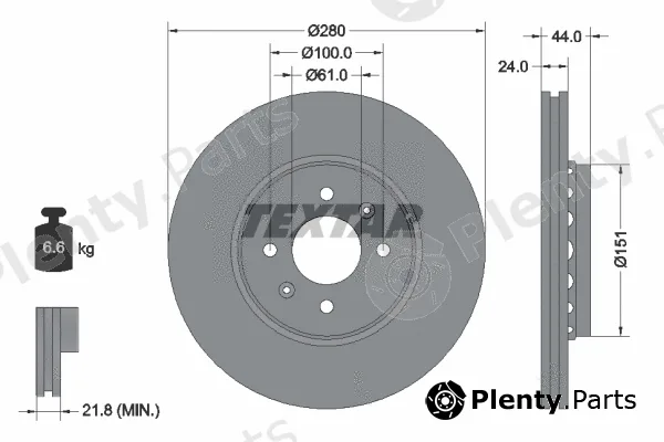 Textar 92254603 — Brake Disc PRO