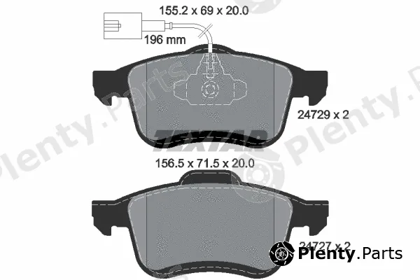 Textar 2472901 — Brake Pad Set, disc brake Q+