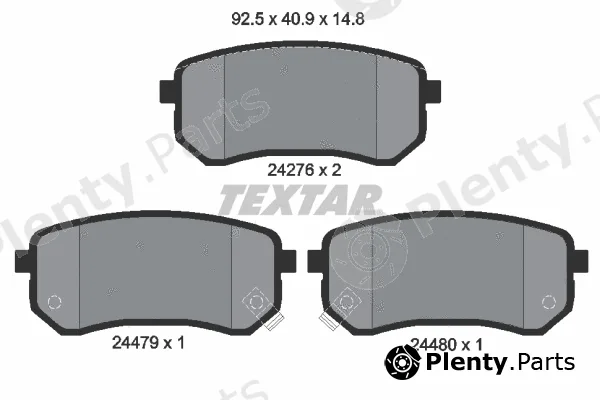 Textar 2427601 — Brake Pad Set, disc brake