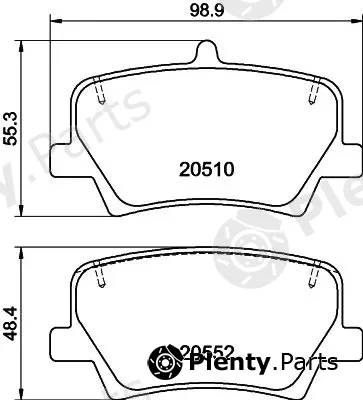 Textar 2051003 — Brake Pad Set, disc brake Q+