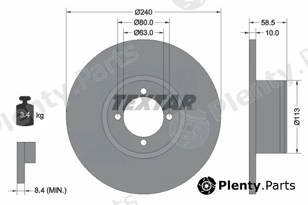 Textar 92001100 — Brake Disc