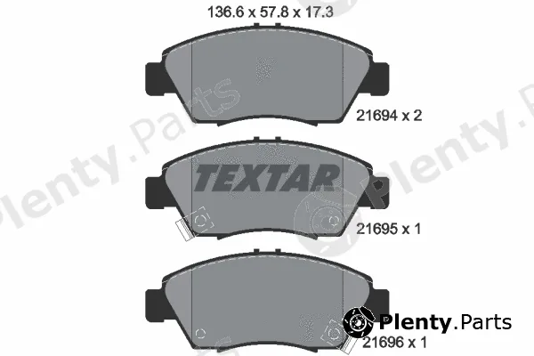 Textar 2169401 — Brake Pad Set, disc brake