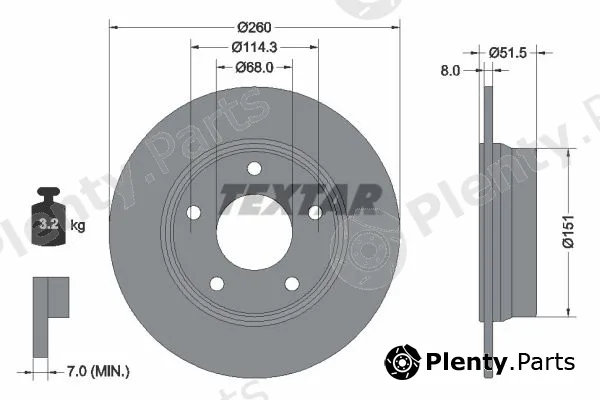 Textar 92335803 — Brake Disc PRO