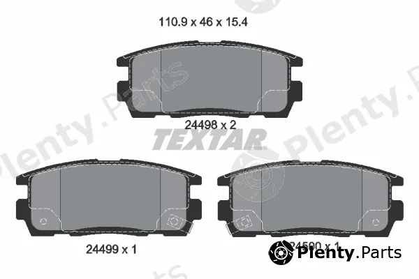Textar 2449801 — Brake Pad Set, disc brake Q+
