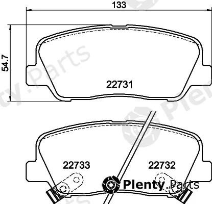 Textar 2273101 — Brake Pad Set, disc brake Q+