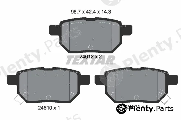 Textar 2461004 — Brake Pad Set, disc brake