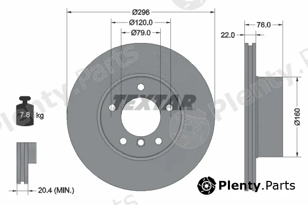 Textar 92075000 — Brake Disc