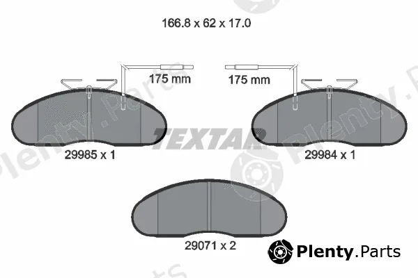Textar 2998501 — Brake Pad Set, disc brake
