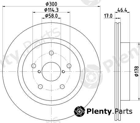 Textar 92302003 — Brake Disc PRO