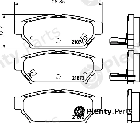 Textar 2187206 — Brake Pad Set, disc brake