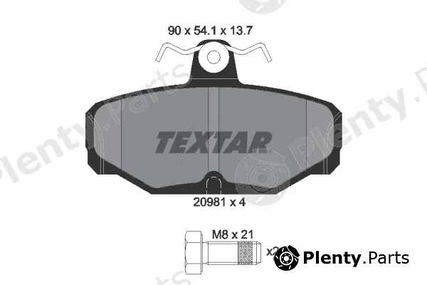 Textar 2098101 — Brake Pad Set, disc brake