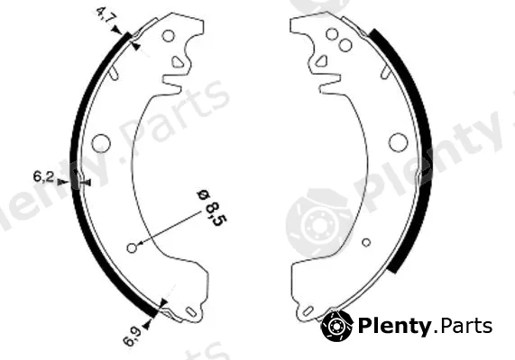 Textar 91029700 — Brake Shoe Set