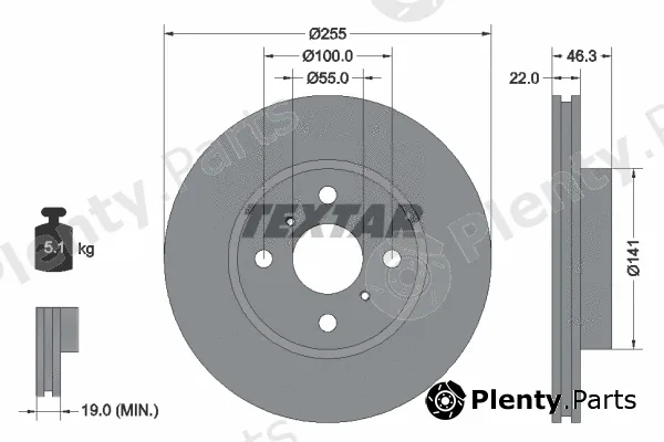 Textar 92156100 — Brake Disc