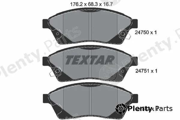Textar 2475001 — Brake Pad Set, disc brake Q+