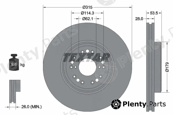 Textar 92173803 — Brake Disc PRO