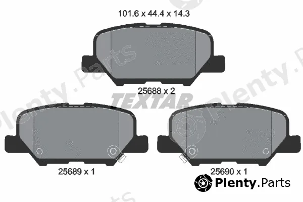 Textar 2568801 — Brake Pad Set, disc brake