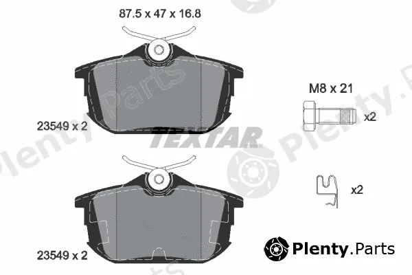 Textar 2354901 — Brake Pad Set, disc brake Q+
