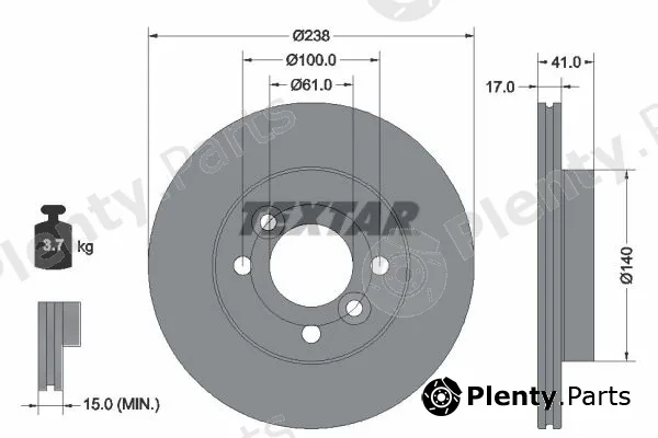 Textar 92350903 — Brake Disc PRO