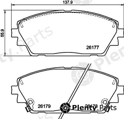 Textar 2617701 — Brake Pad Set, disc brake