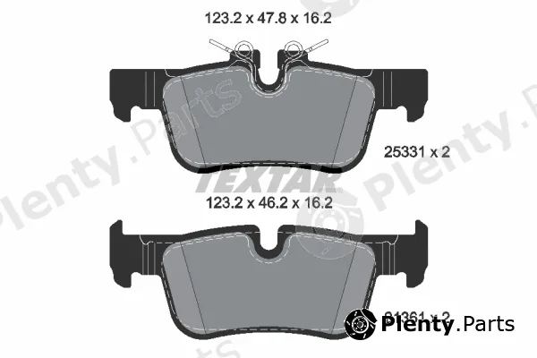 Textar 2533101 — Brake Pad Set, disc brake Q+