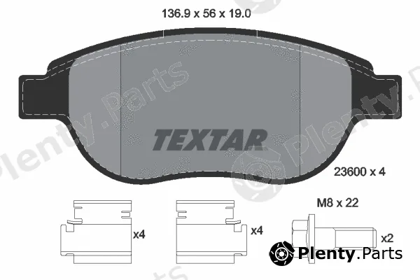 Textar 2360001 — Brake Pad Set, disc brake Q+