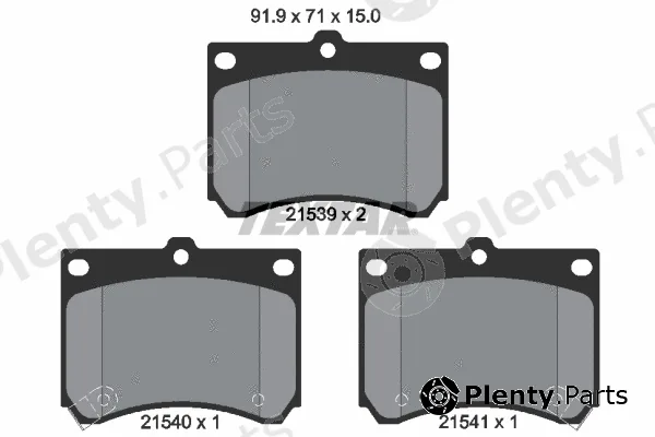 Textar 2153901 — Brake Pad Set, disc brake