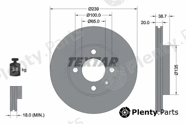 Textar 92012100 — Brake Disc
