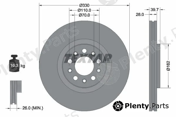 Textar 92351103 — Brake Disc PRO