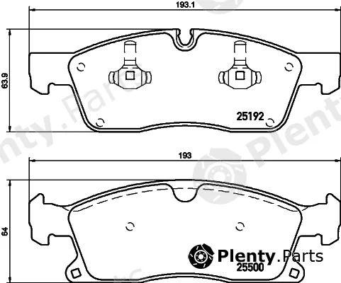 Textar 2519205 — Brake Pad Set, disc brake