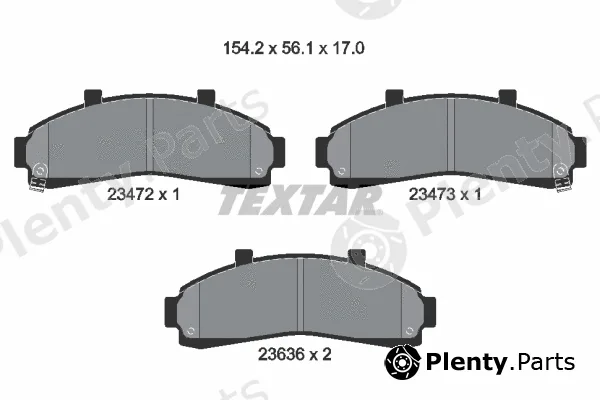 Textar 2347201 — Brake Pad Set, disc brake
