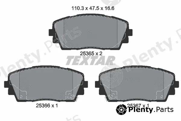 Textar 2536501 — Brake Pad Set, disc brake Q+