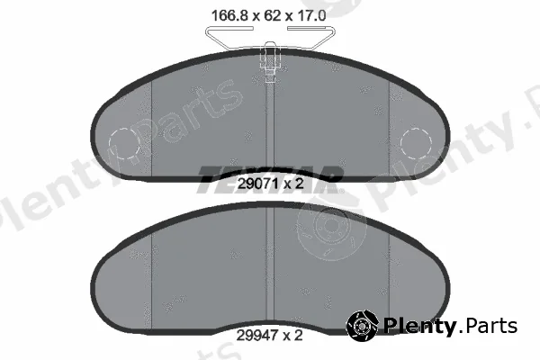 Textar 2907102 — Brake Pad Set, disc brake
