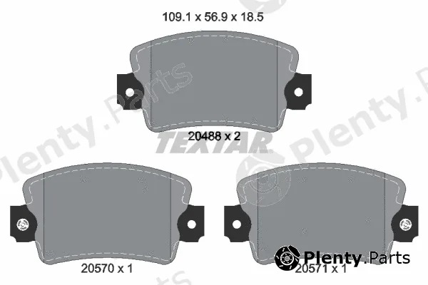 Textar 2048802 — Brake Pad Set, disc brake