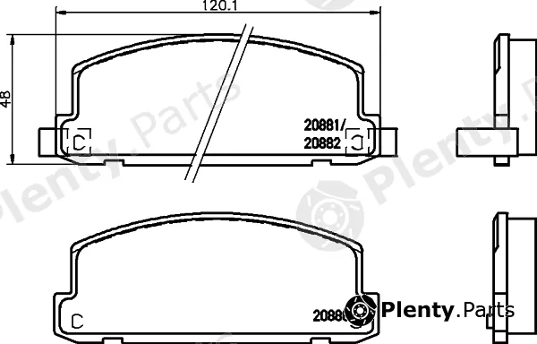 Textar 2088003 — Brake Pad Set, disc brake
