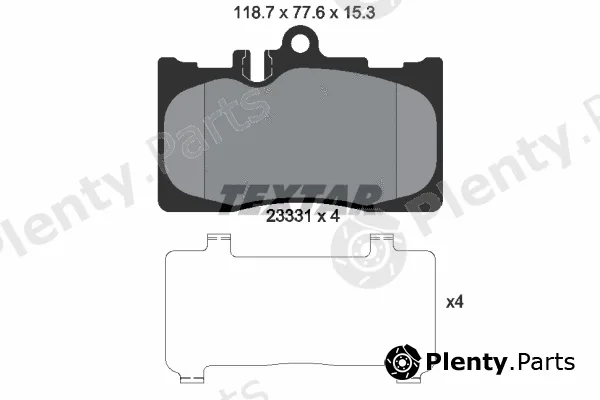 Textar 2333102 — Brake Pad Set, disc brake
