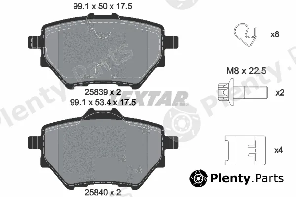 Textar 2583901 — Brake Pad Set, disc brake Q+