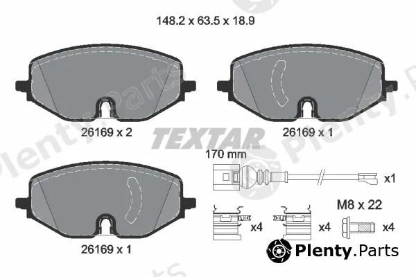 Textar 2616903 — Brake Pad Set, disc brake Q+