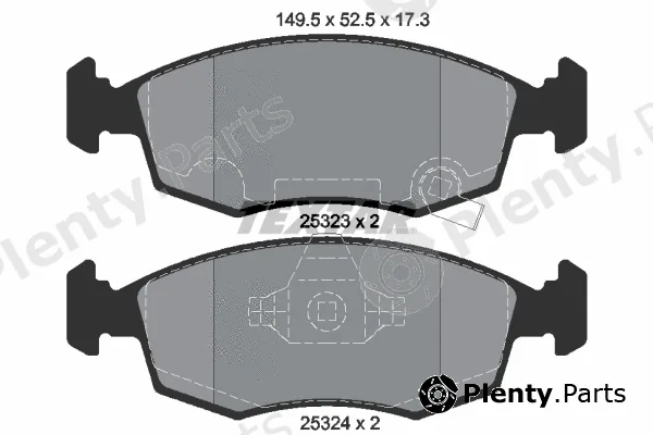 Textar 2532301 — Brake Pad Set, disc brake Q+