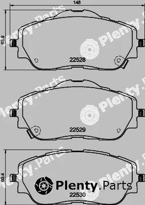 Textar 2252801 — Brake Pad Set, disc brake Q+
